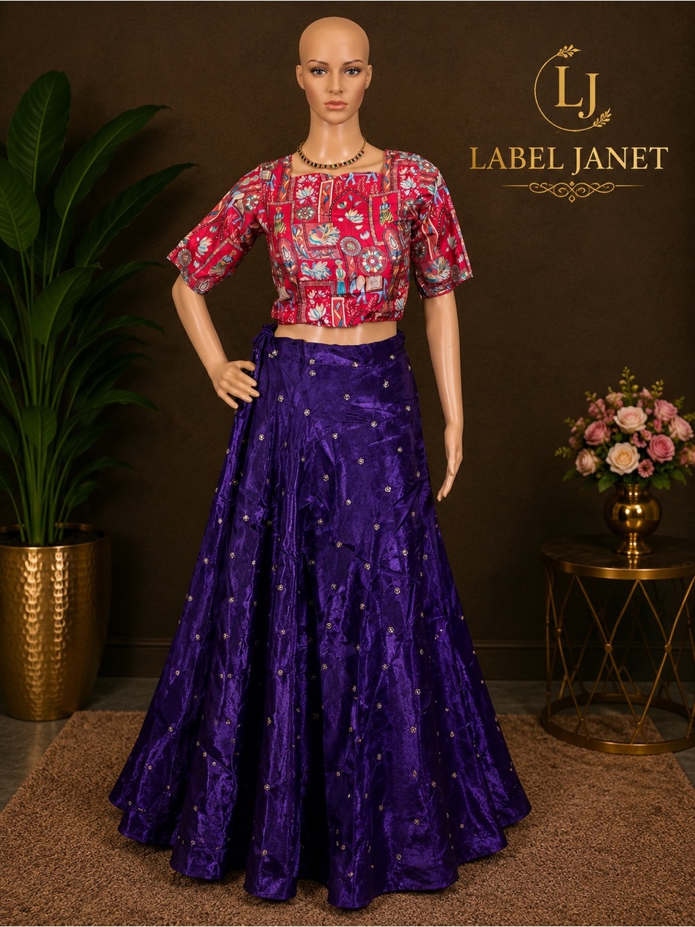 Brand new Satin lehenga choli for women,size - M(38”)